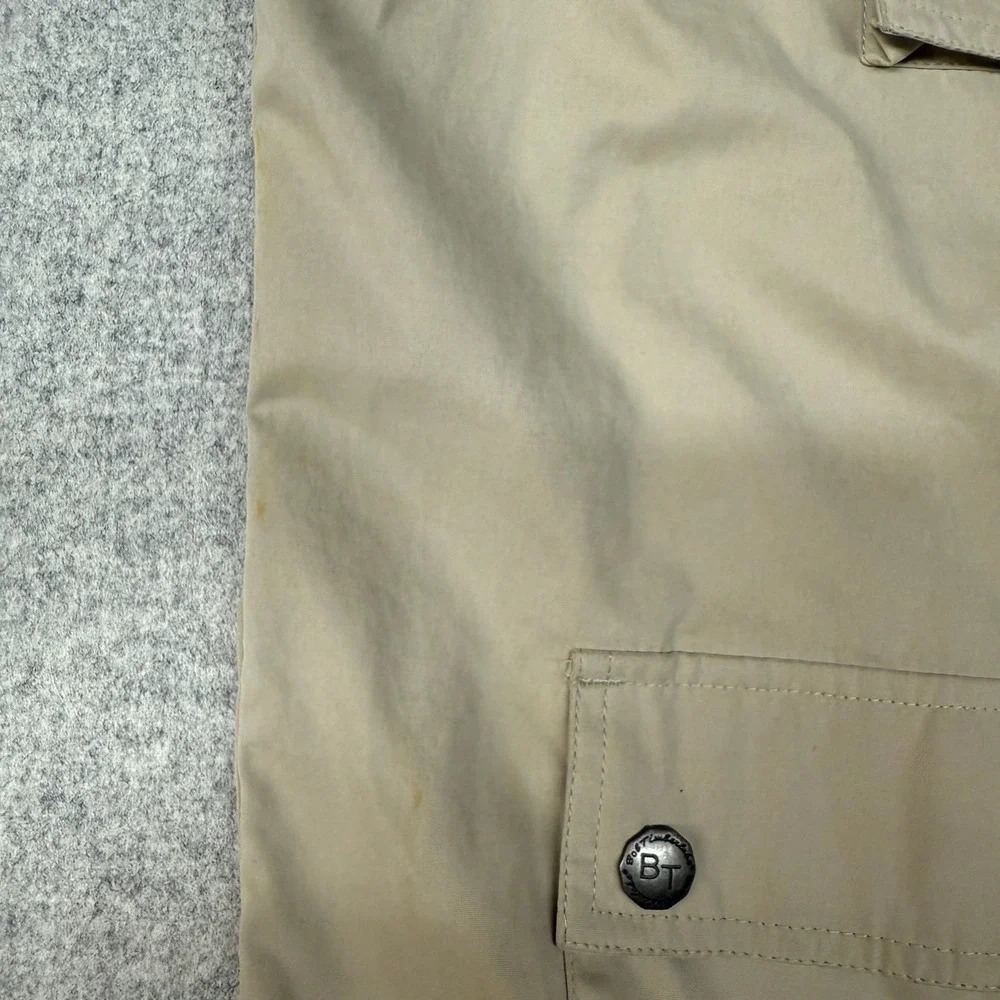 Bob Timberlake Utility Vest XL Tan Khaki Multi-Pocket Outdoor Safari Full Zip Me